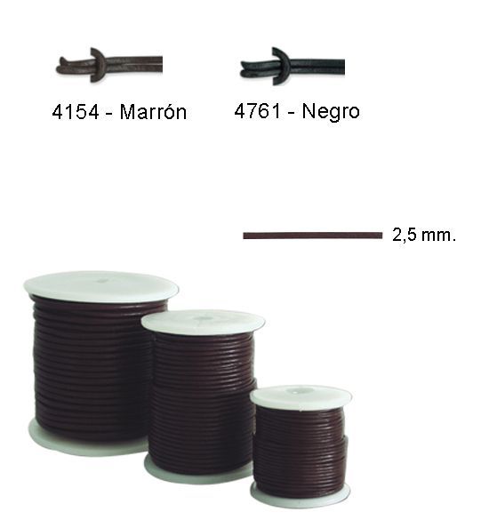 cordon 460420 cuero 2,5 mm pack 20 m