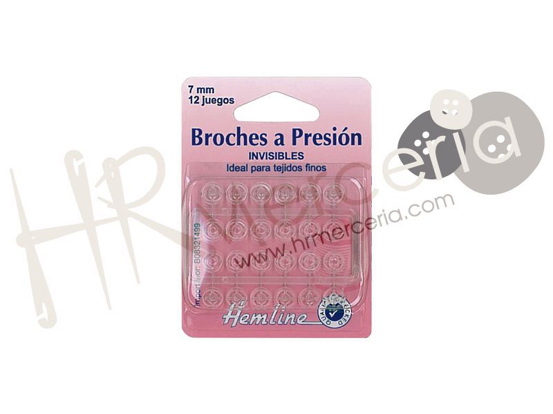 broche presion plástico invisible h422 hemline