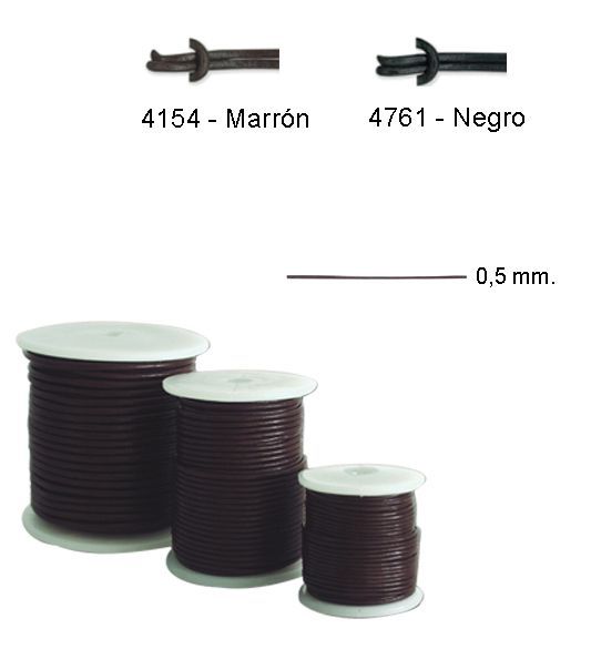 cordon 460420 cuero 0,5 mm pack 20 m