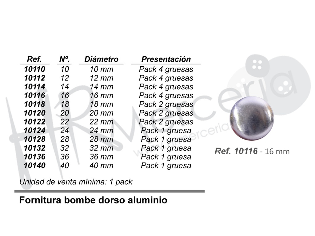 Fornitura bombe 10116 Nº16 pack 4 gross