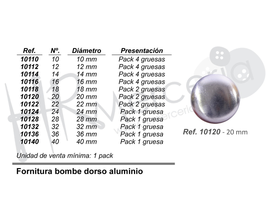 Fornitura bombe 10120 Nº20 pack 2 gross