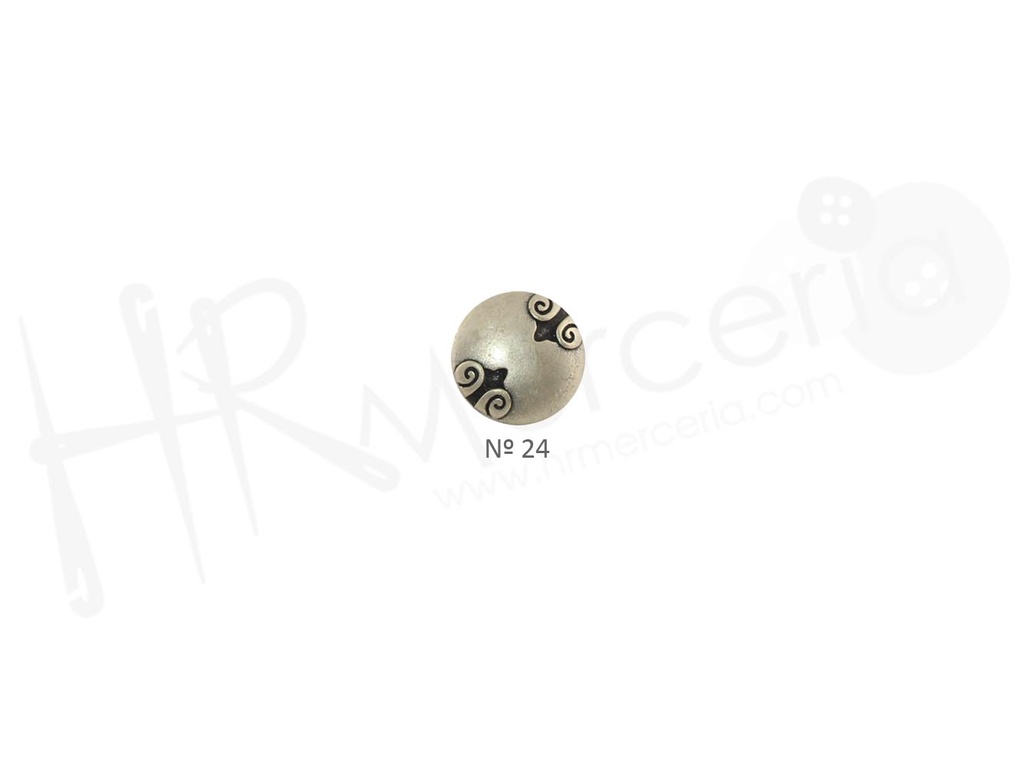 Boton liso dibujo metal 20796 talla 24