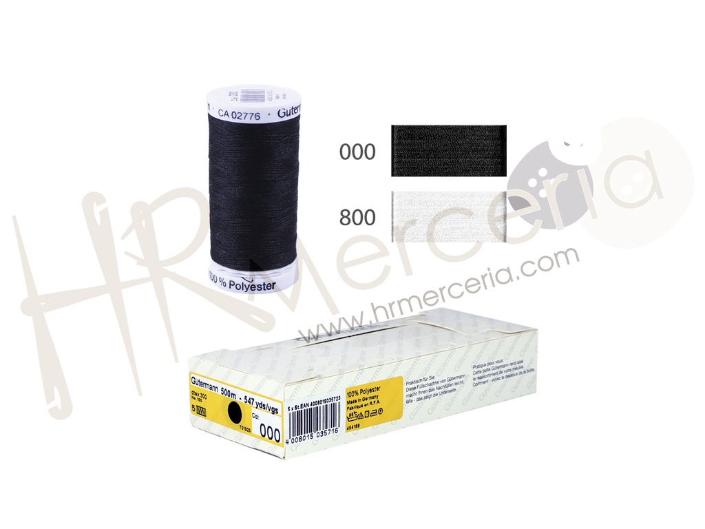 Gutermann de 500 m. caja 5 bobinas