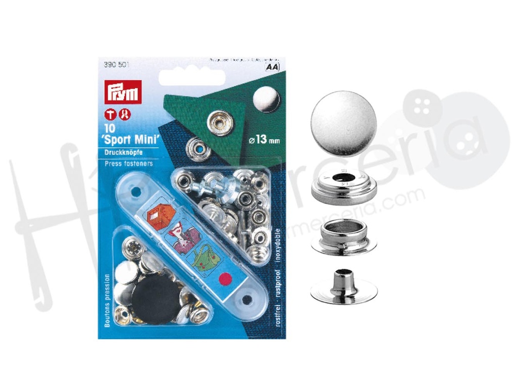 Blister Prym boton presion 13mm plata