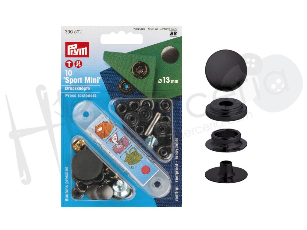 Blister Prym boton presion 13mm pavonado