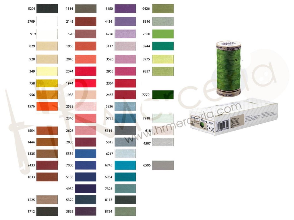 Gutermann quilting especial alcolchar 200M 5 bobinas
