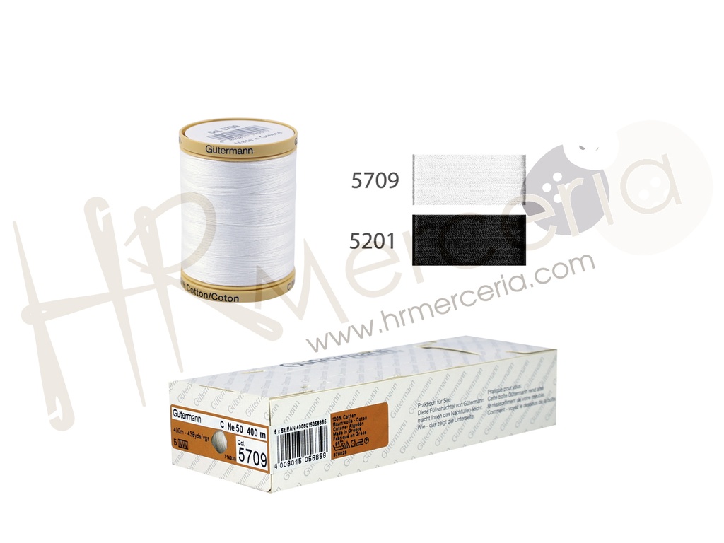 Algodon Nº50 Gutermann 5 bob 800 m