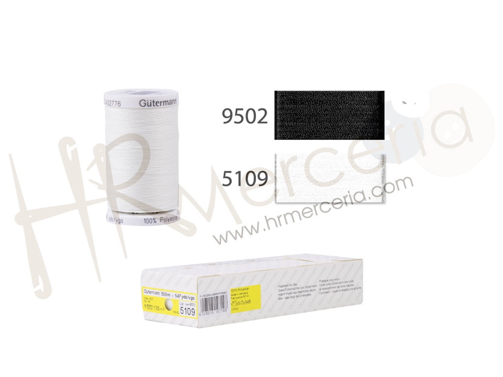 Gutermann coselotodo 500M caja 5 bobinas
