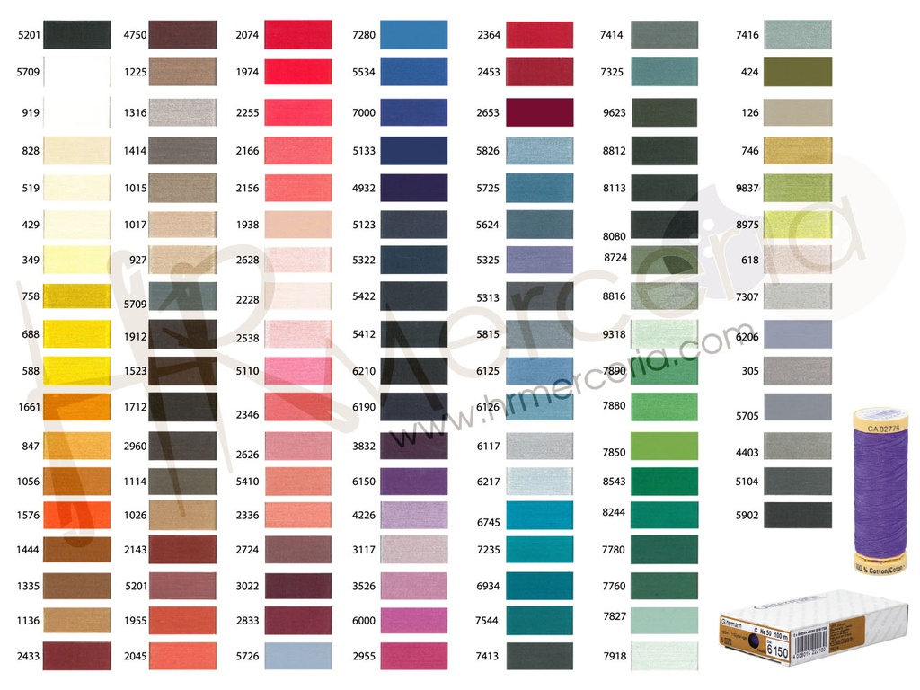 Algodon Nº50 Gutermann 5 bob 100 m
