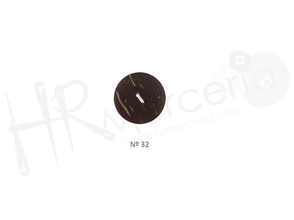 Boton coco natural 2 agujeros 98200 talla 32