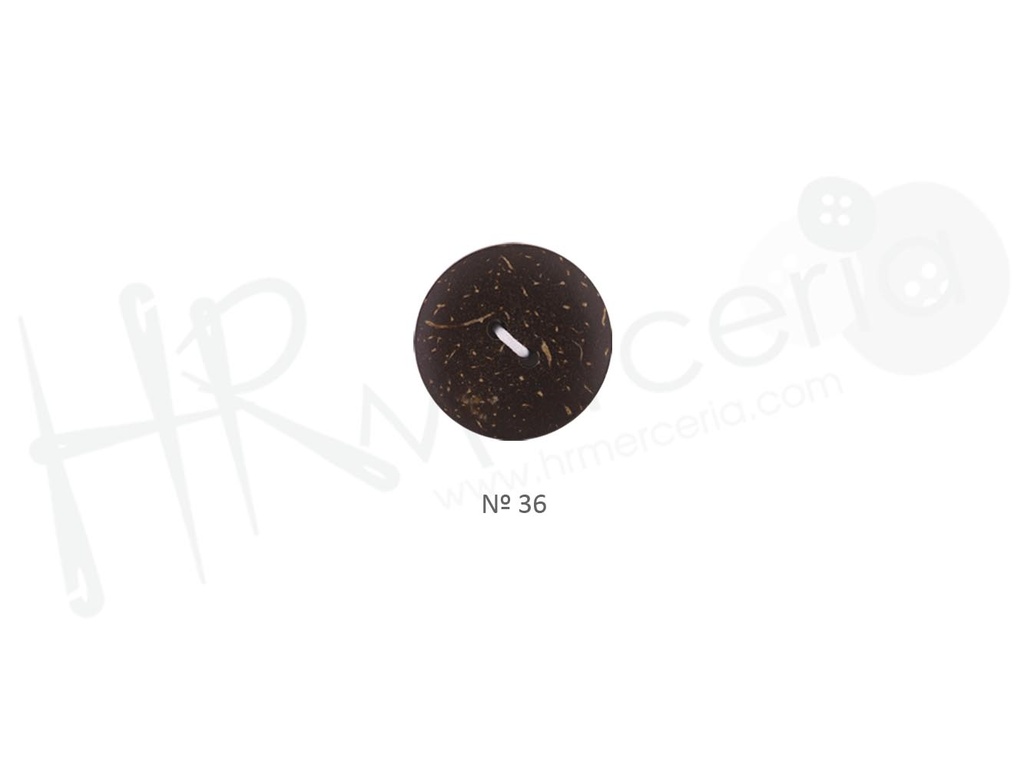 Boton coco natural 2 agujeros 98200 talla 36