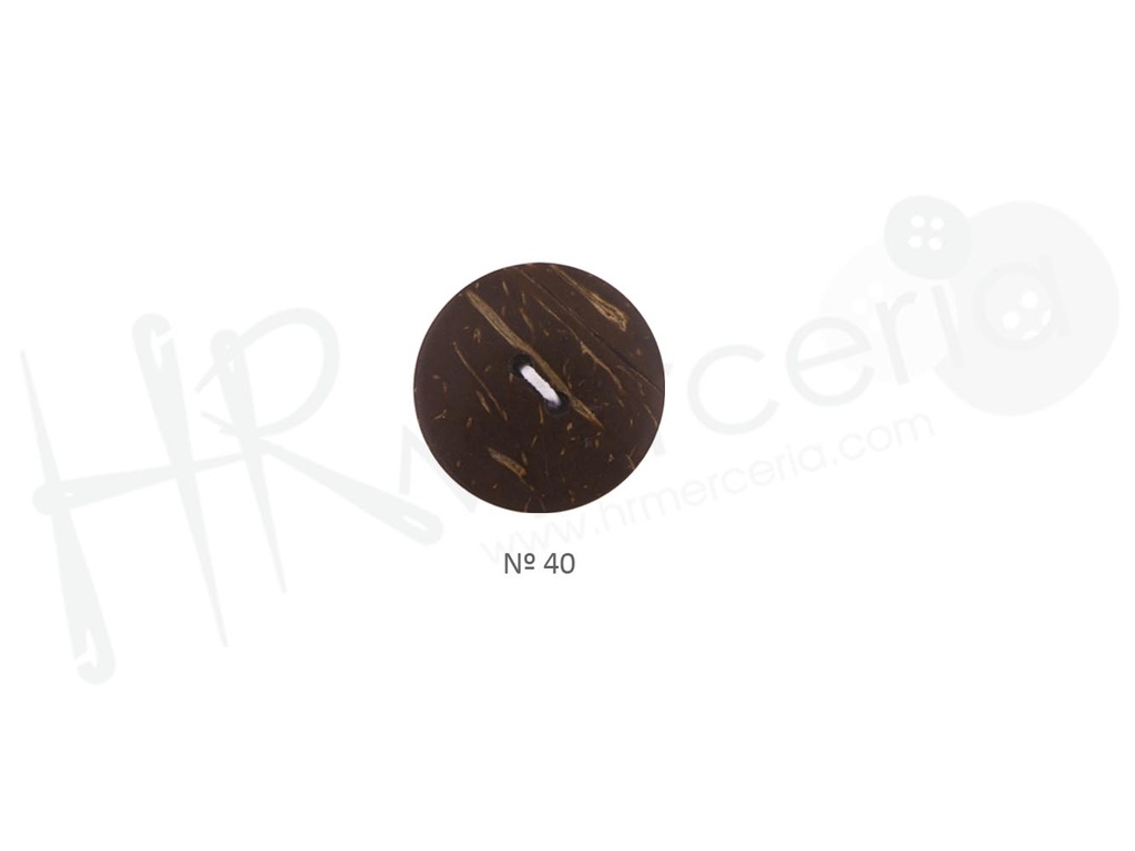Boton coco natural 2 agujeros 98200 talla 40