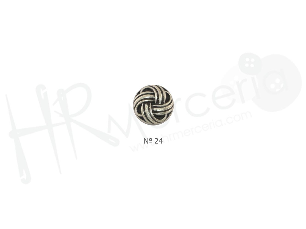 Boton trenza metal 20703 talla 24