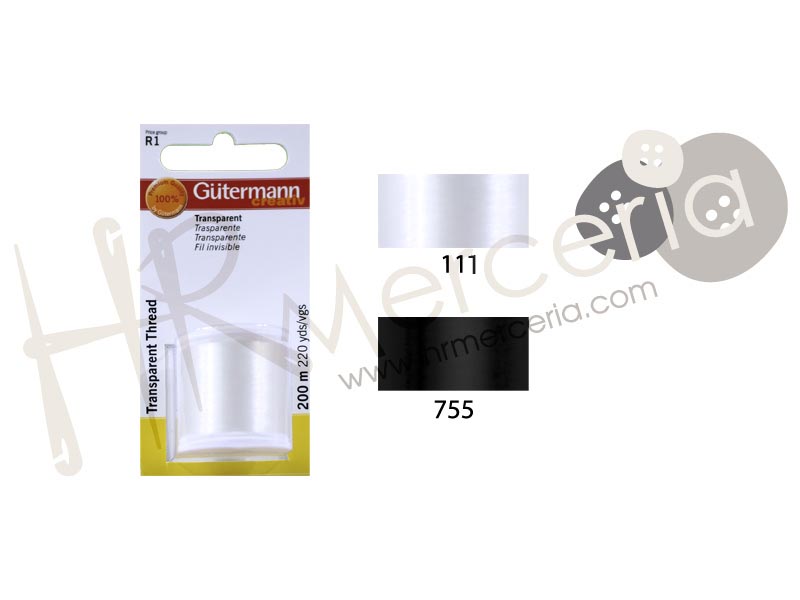 Gutermann monofilamento transparente 200 m