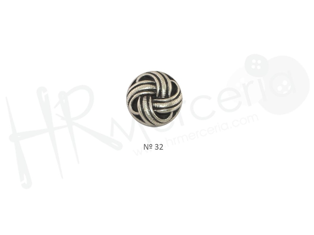 Boton trenza metal 20703 talla 32