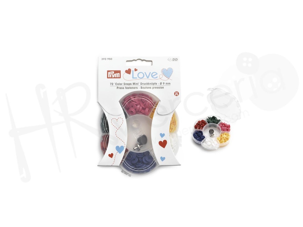 Prym Love Botones pres. Color Snaps Mini caja 72 pz