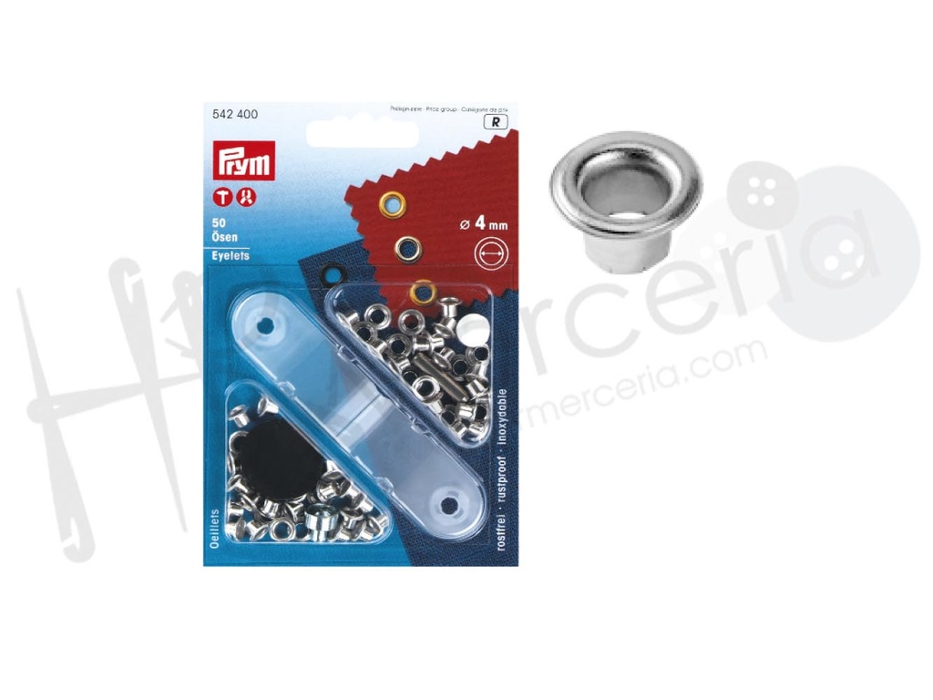Ojetes 4 mm laton plata+ herramienta