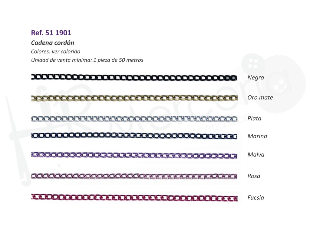Cadena cordon 1901 Pza 50 mts