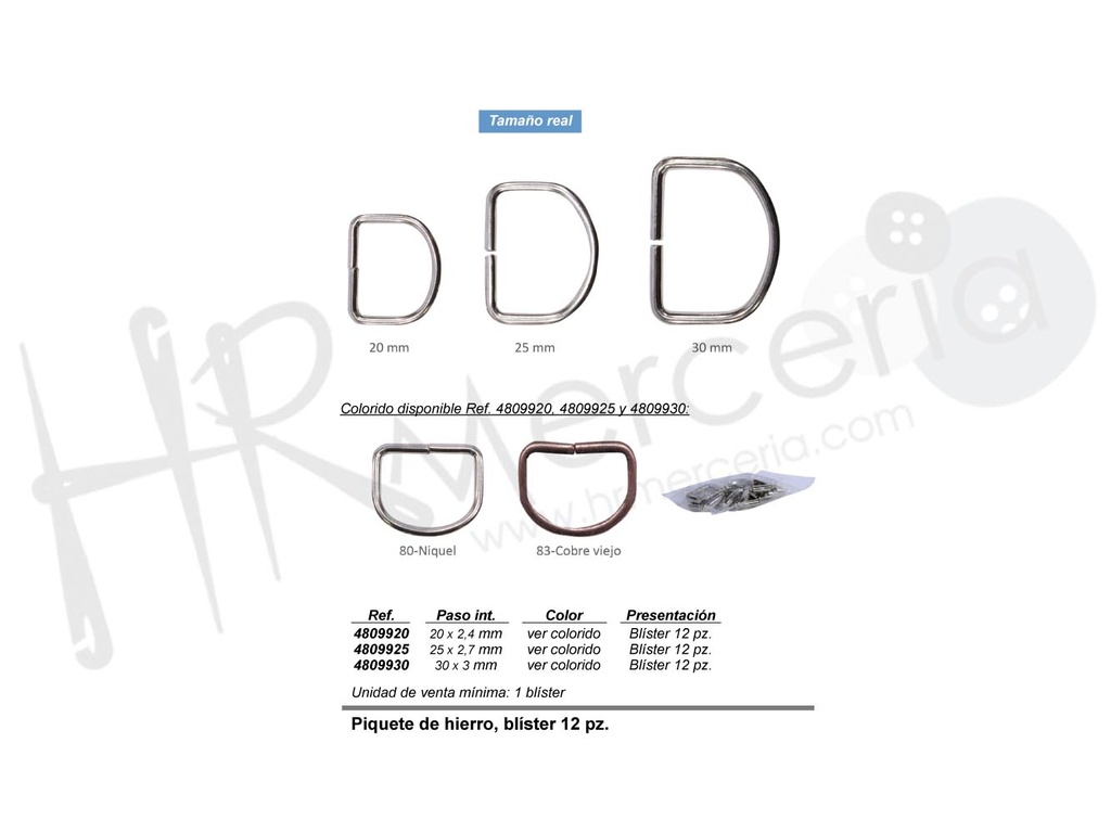 Piquete hierro 30x3 mm