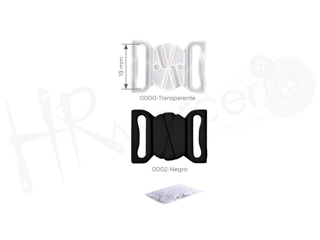 Broche ancho 19 baño pack 10 pz