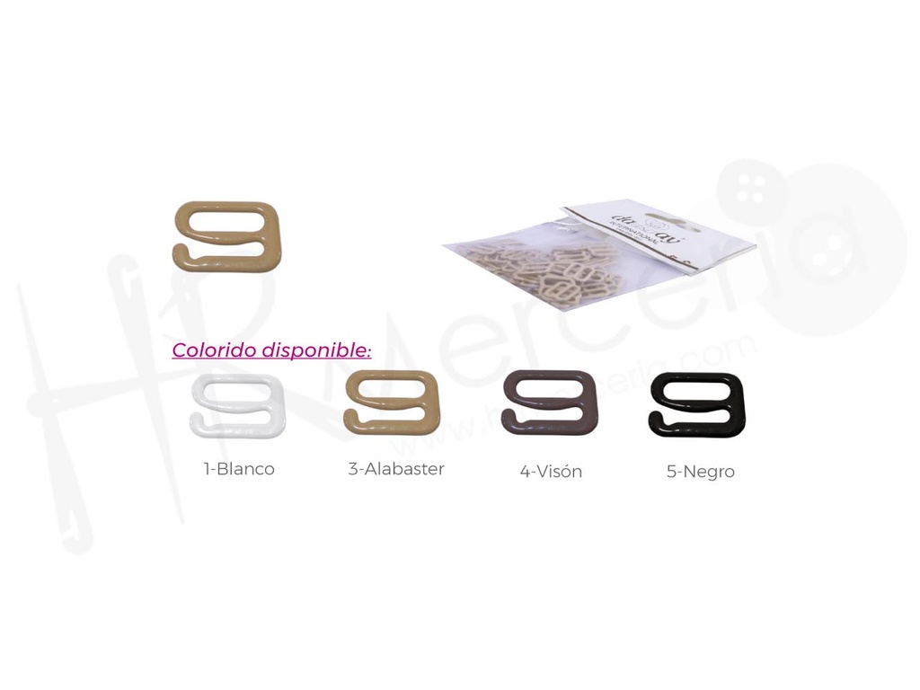 Fornitura corsetera enganche MA6210M metal 50 ud