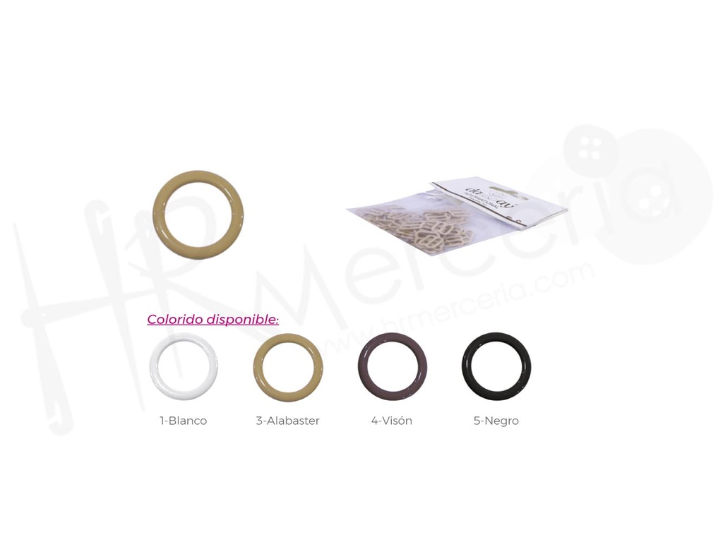 Fornitura corsetera anilla metal MA6709M  50 ud