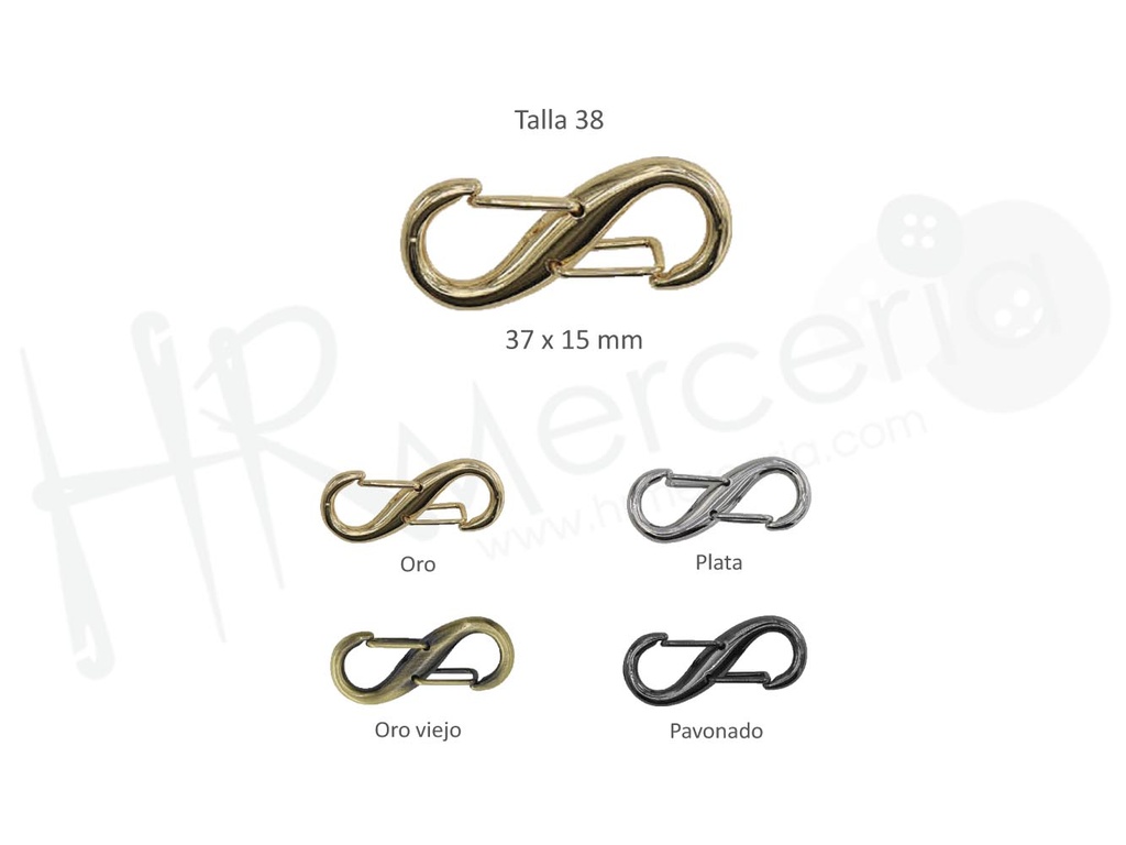 Mosqueton doble zamak 763144 Pack 10 pz