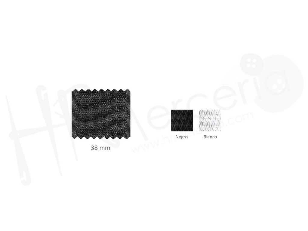 Velcro Hook 38 mm adhesivo pieza 25 m