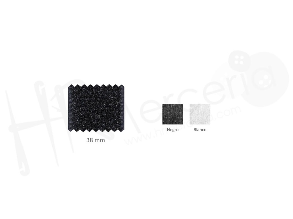 Velcro Loop 38 mm adhesivo pieza 25 m