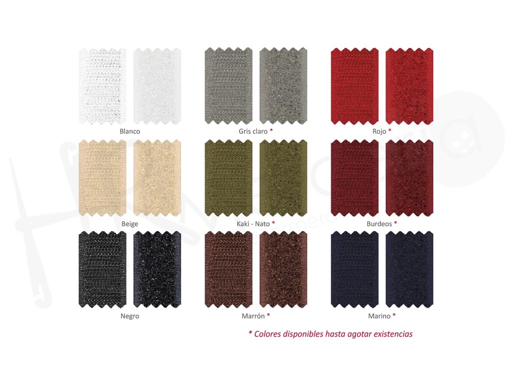 Velcro Hook+Loop 20 mm coser caja 10 m