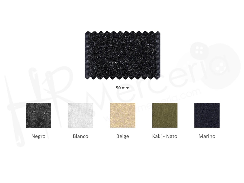 Velcro Loop 50 mm coser pieza 25 m