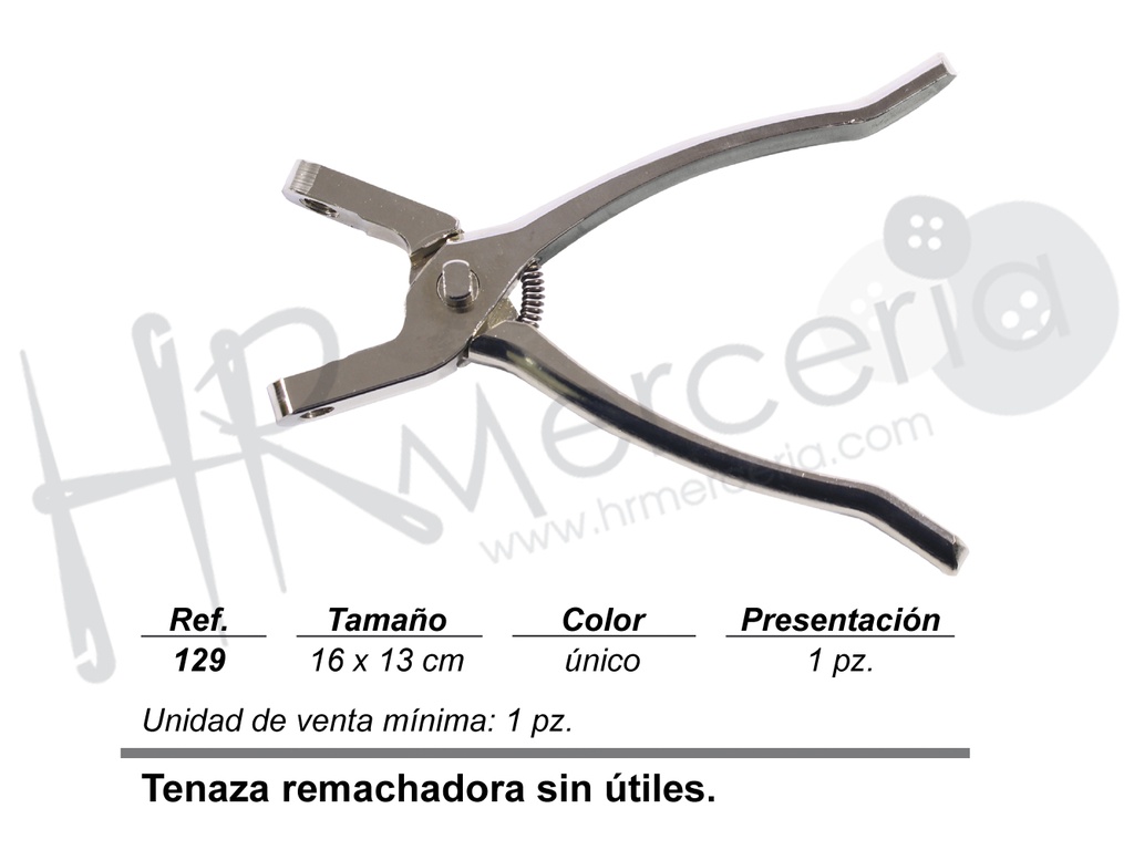 Tenaza remachadora sin utiles