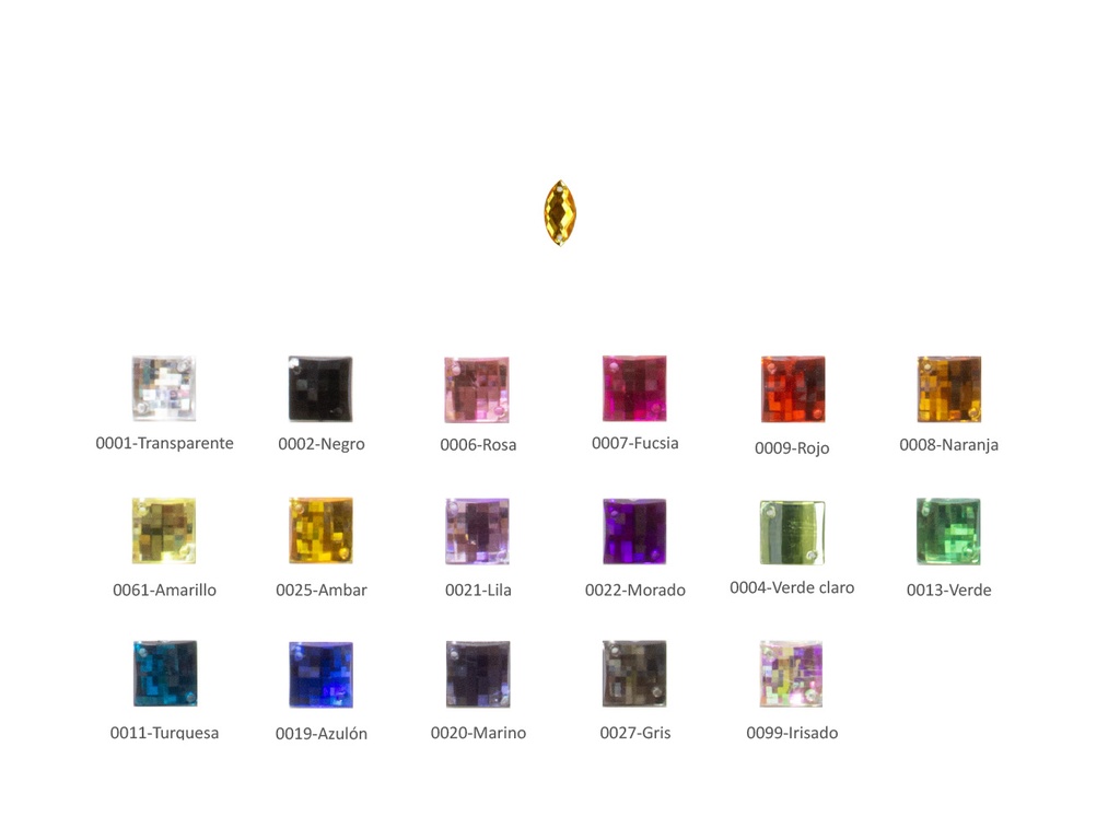 Piedra ovalada acrilica 223005 talla 157 Pack 200 ud.