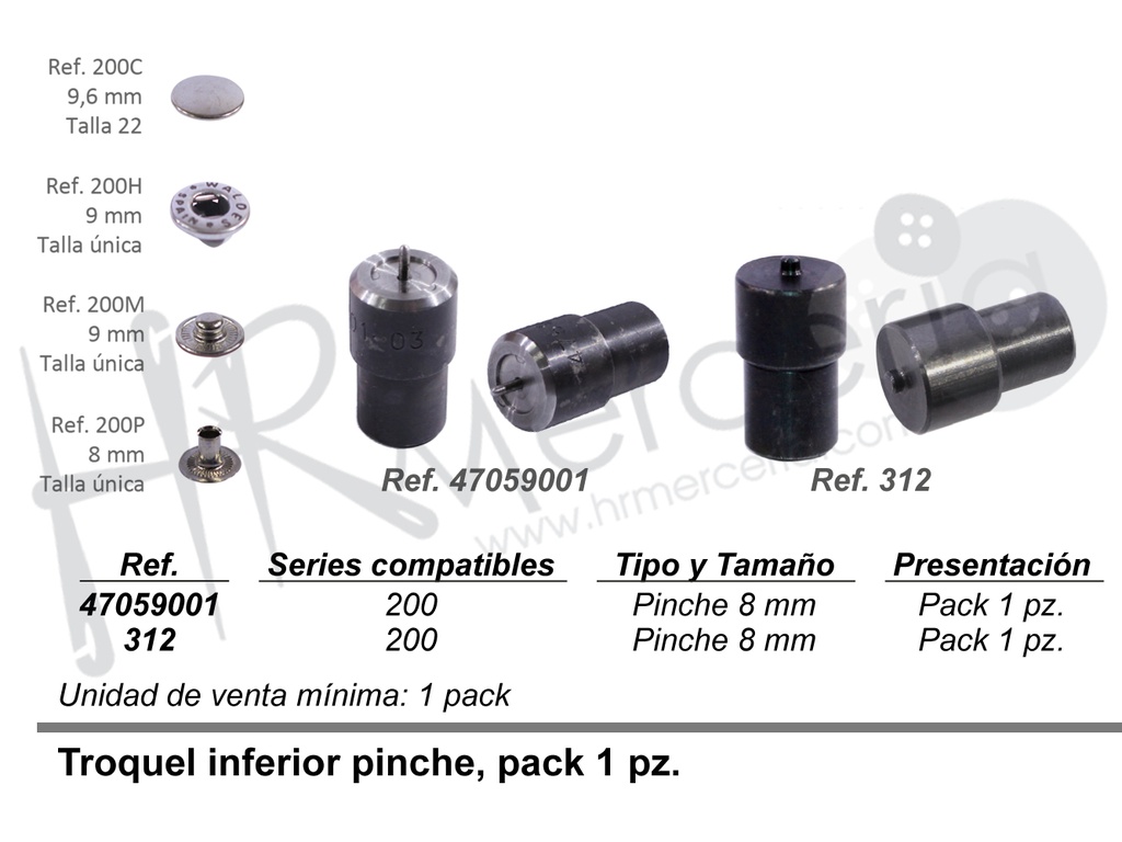 Troquel inferior pinche 200
