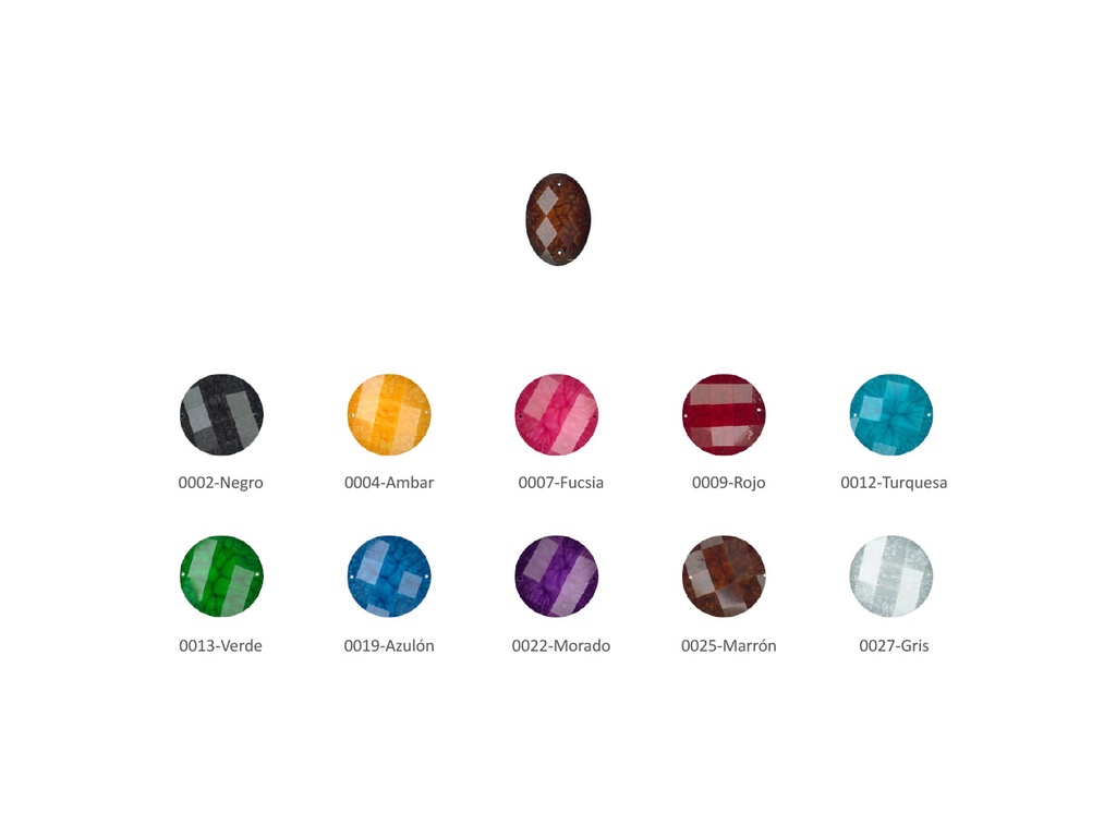 Piedra oval resina agua 223300 talla 131 Pack 100 ud.