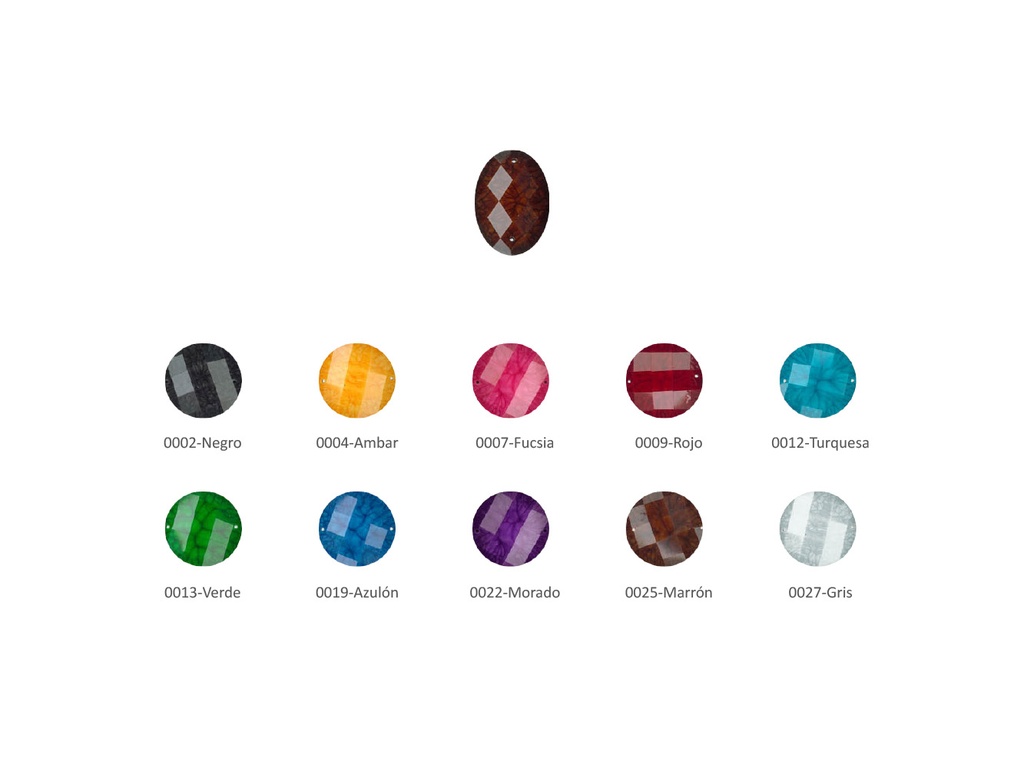 Piedra oval resina agua 223300 talla 182 Pack 50 ud.