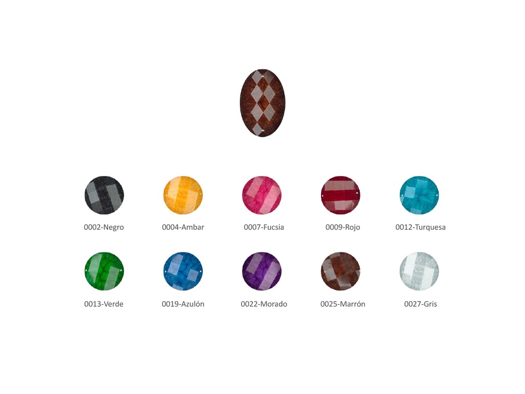 Piedra oval resina agua 223300 talla 203 Pack 50 ud.