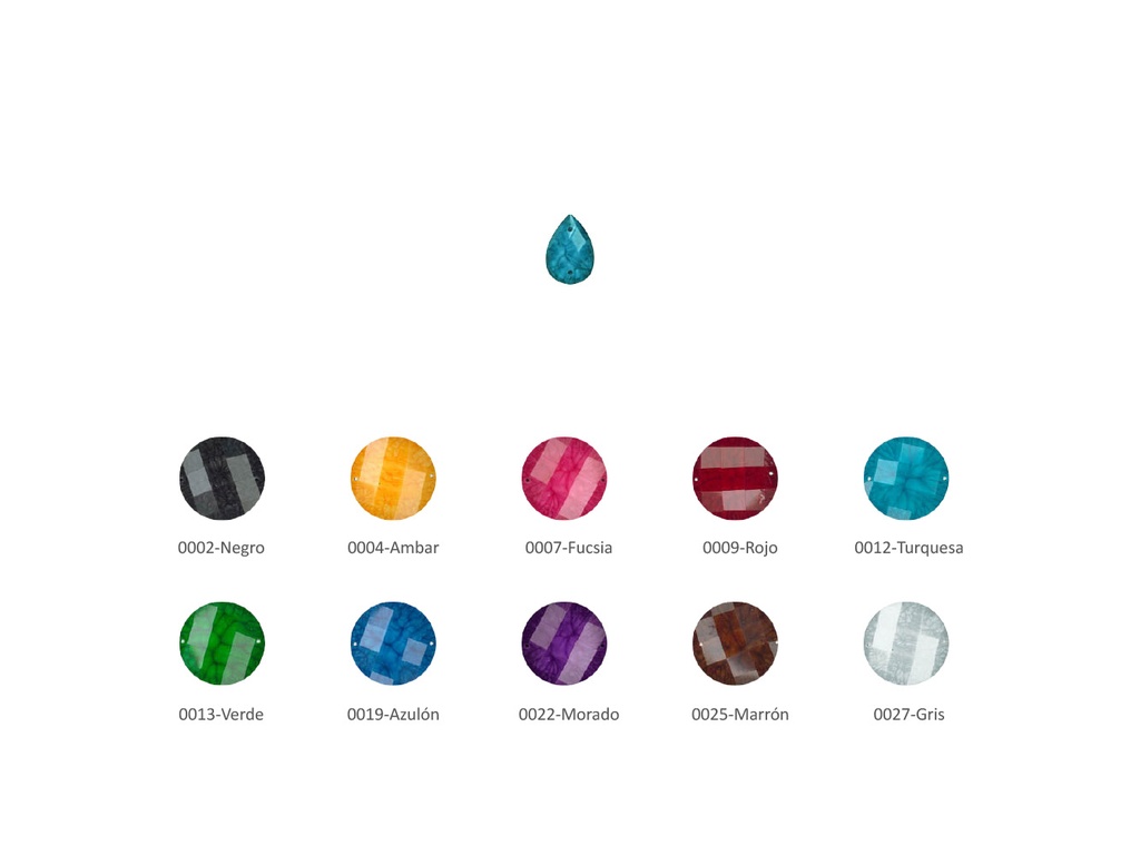 Piedra resina gota agua 223304 talla 101 Pack 100 ud.