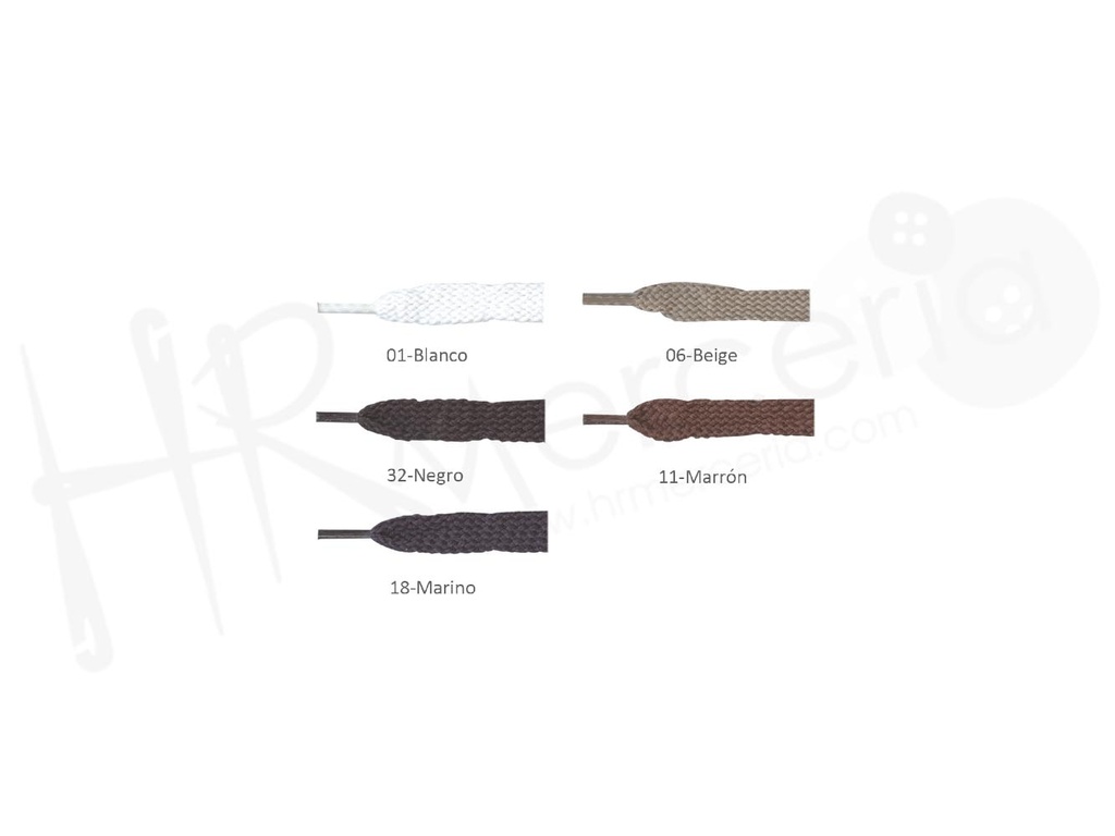 Cordon calzado plano 120 cm Pack 28 ud. 