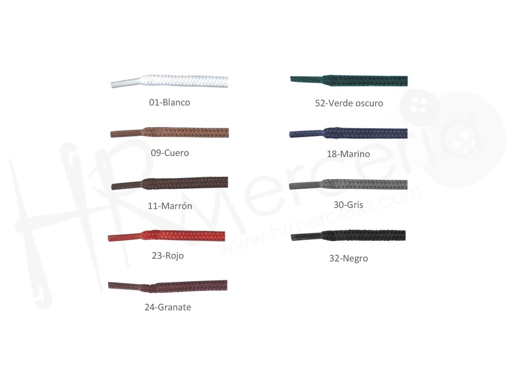 Cordon calzado redondo grueso 150 cm