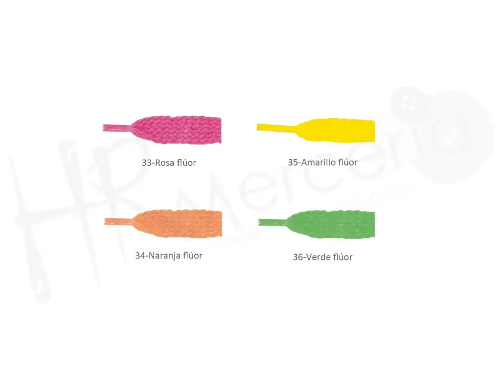 Cordon calzado fluor 484 plano 150 cm
