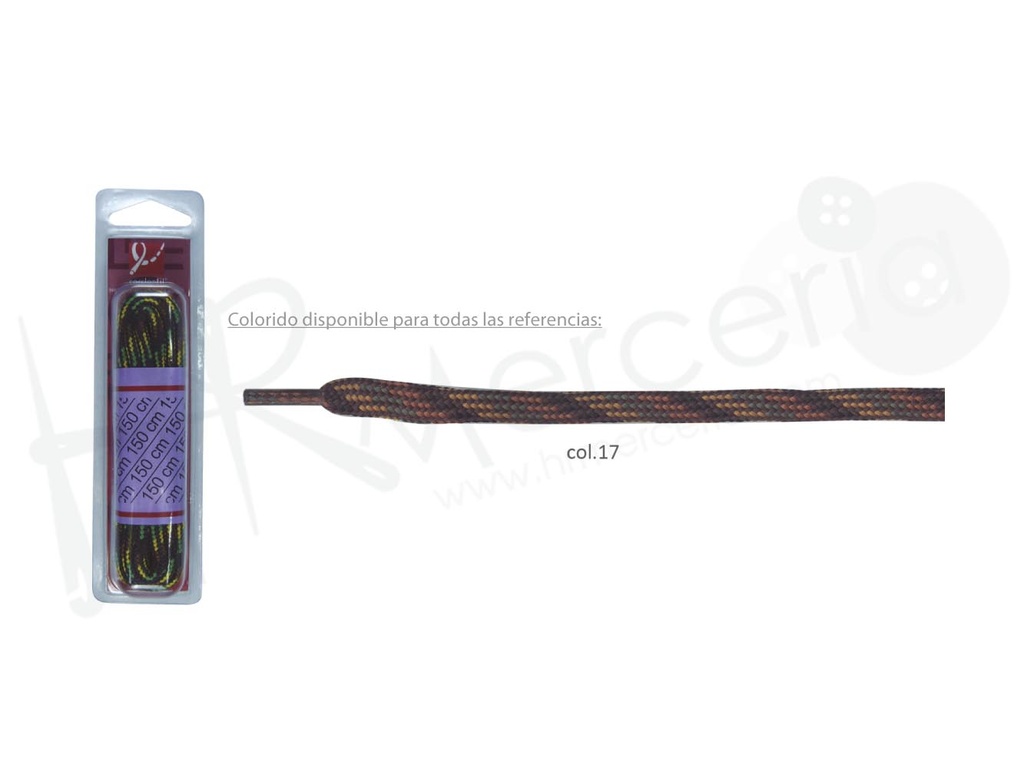 Cordon calzado trekking plano 120 cm
