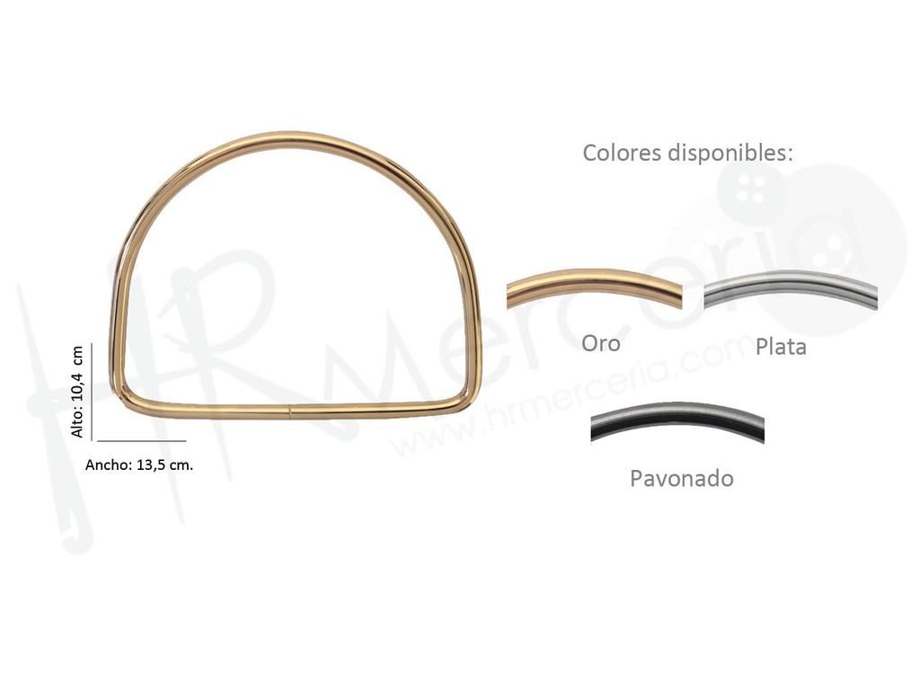 Asa metal bolso 12C 763304 1 par