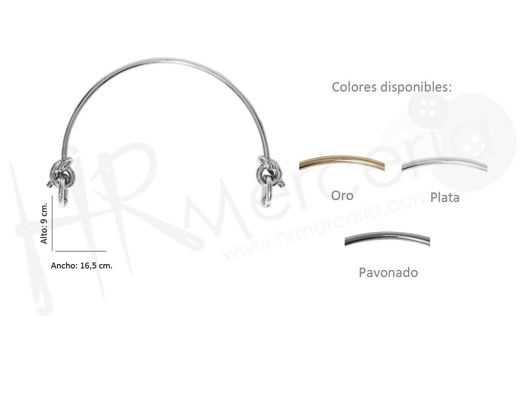 Asa metal bolso 13C 763306 1 par