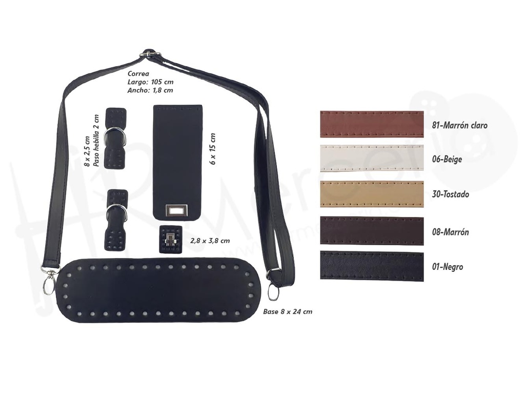Juego bolso polipiel MC0156 kit 5 pz