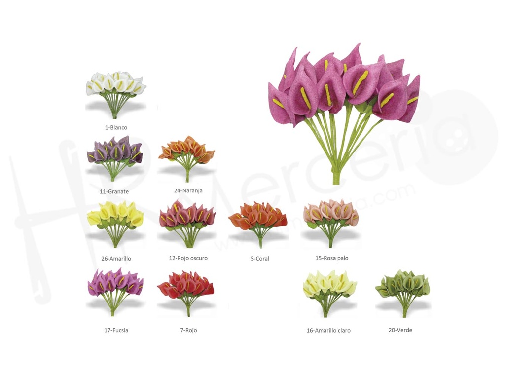 Ramillete flores foam 1848 pack 3 pomos