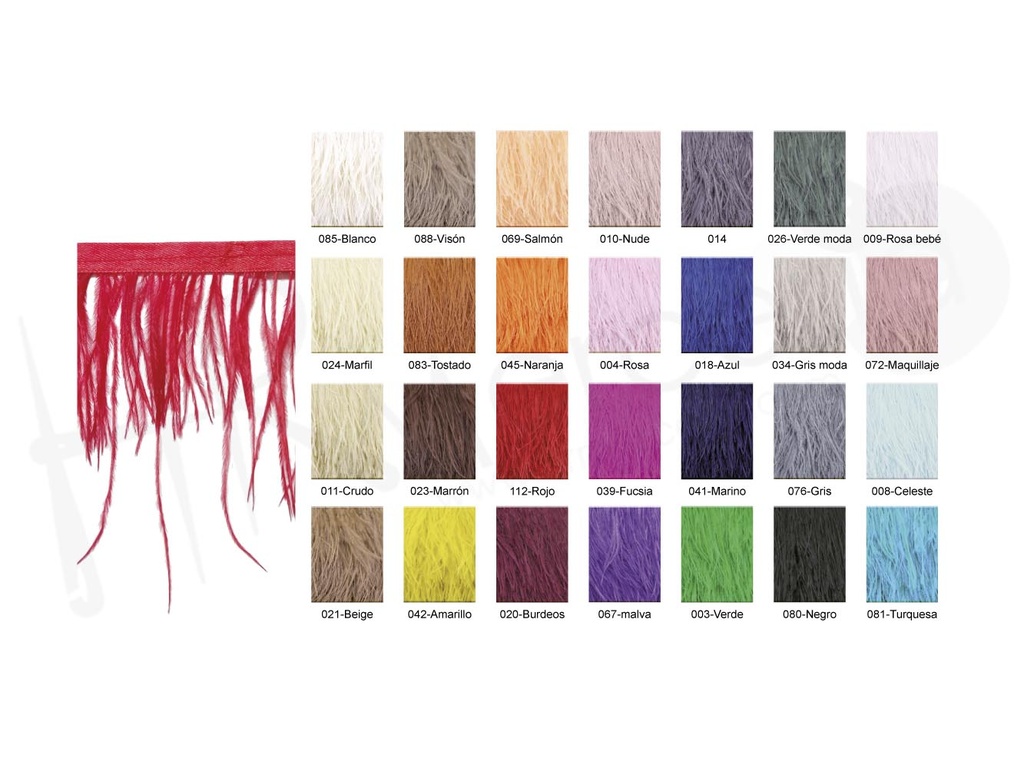 Galon plumas Ostrich 3512 pza 5 mts