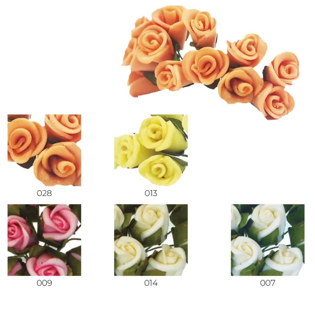Pomo flor rosa 1101 pack 12 pomos