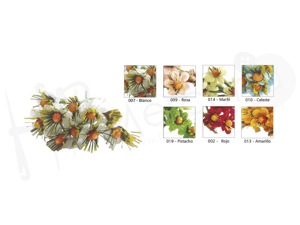 Pomo flor 1153 pack 12 pomos