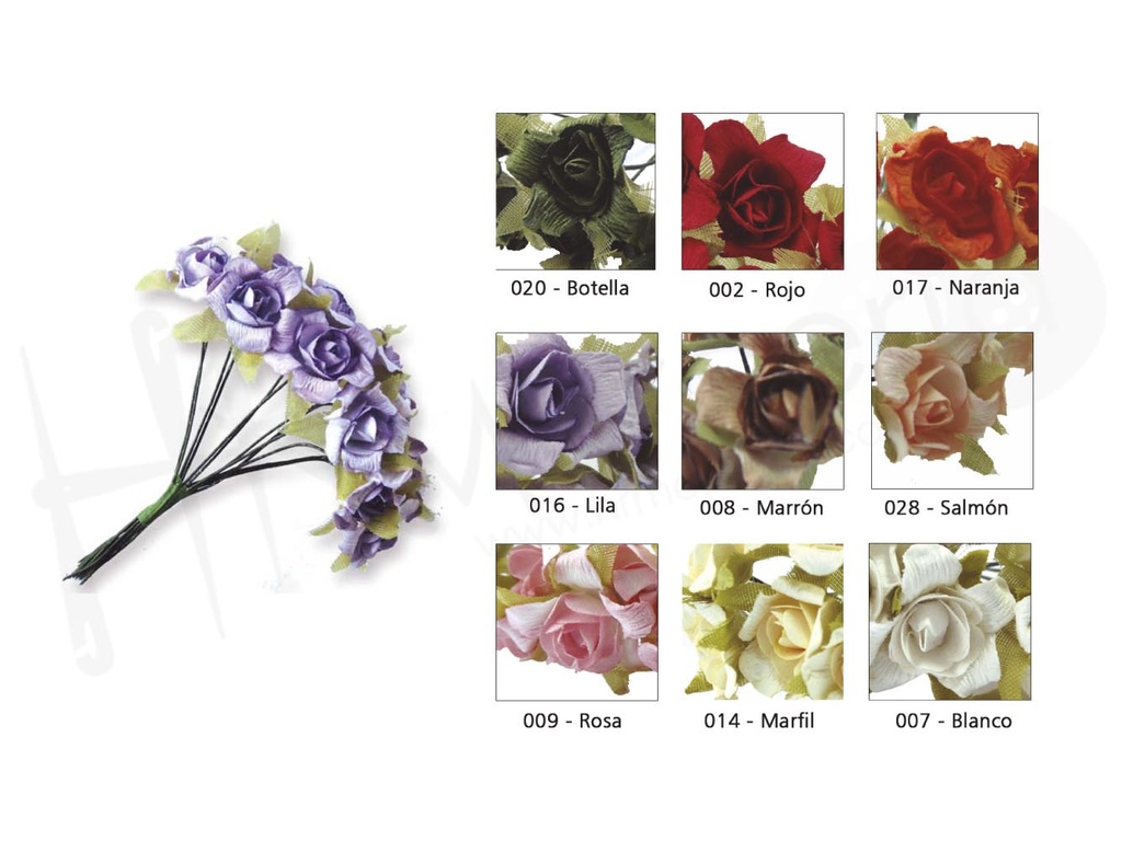 Pomo flor CM4009 pack 12 pomos